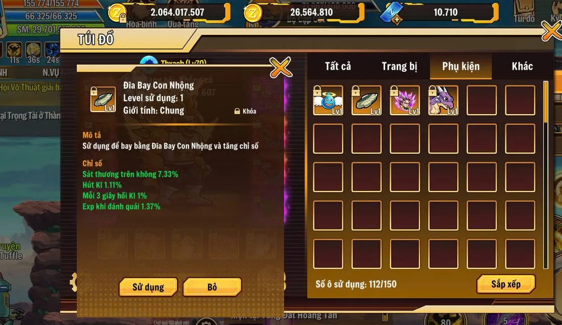 Siêu phẩm vegeta nhiều tài nguyên, 11k zgem, 2ty1 zeni, ct babee (50k zgem) vĩnh viễn, 2k5 pin, 5 viên pha lê đỏ, nhiều phụ kiện vv,...