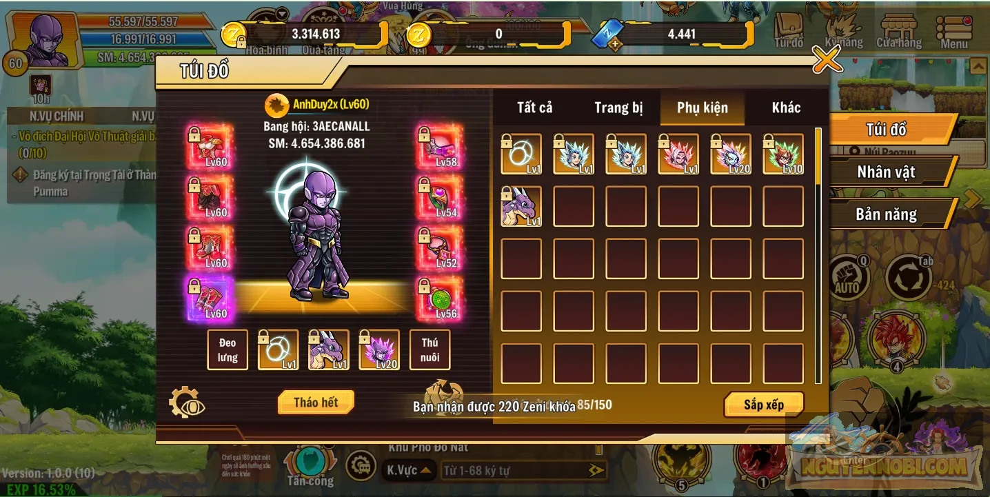 acc ngon giá rẻ, đồ full +7 +8, khảm pha lê cực ngon nhiều vien huyền thoại và hiếm, đệ ngon chỉ số cao, dư 4k zgem