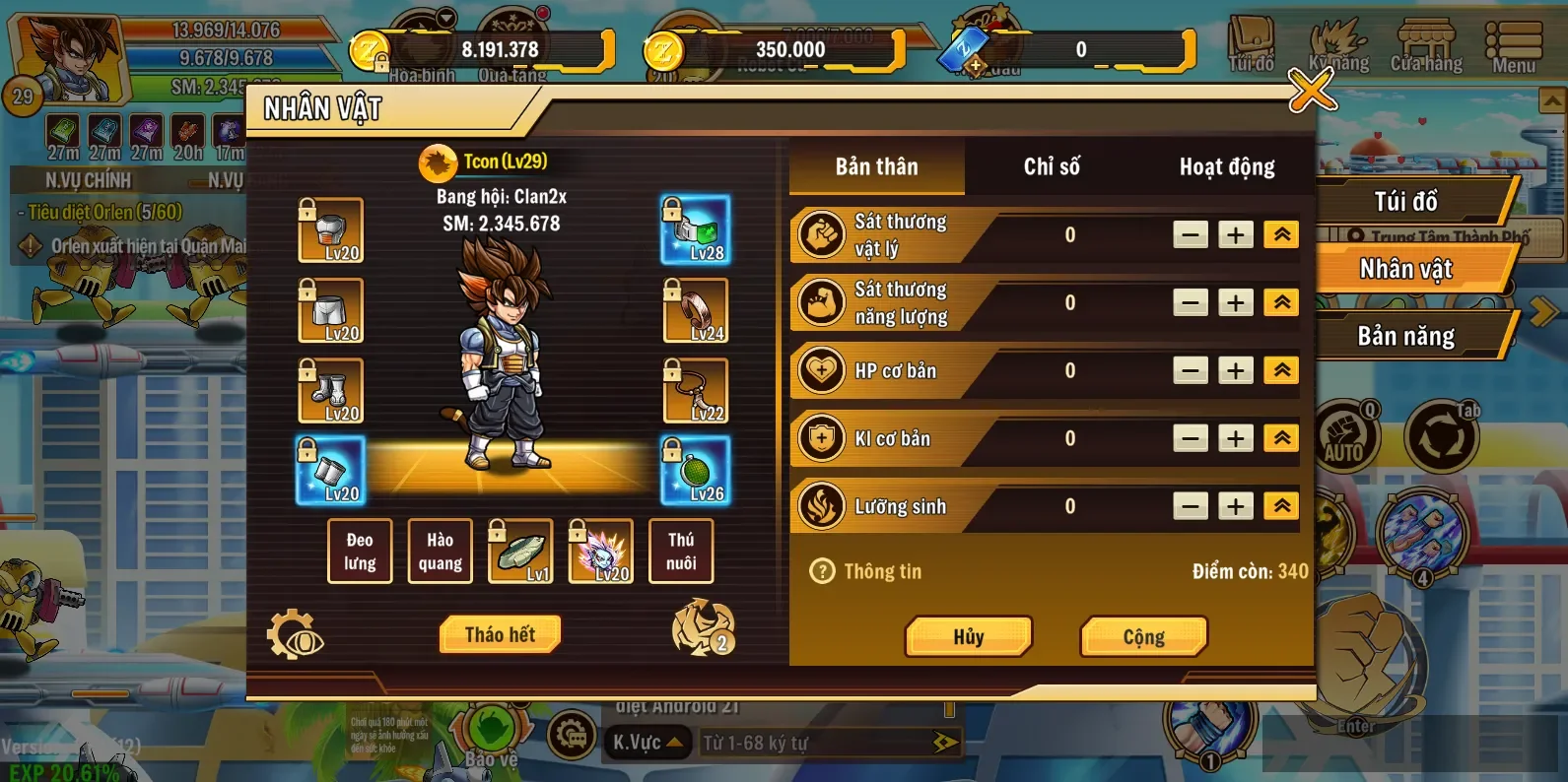 acc sơ sinh 2x có đệ tử, full tài nguyên như hình